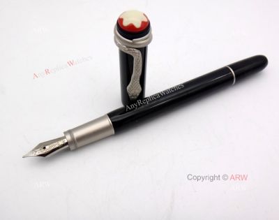 Rouge Et Noir Special Edition Replica Mont Blanc Fountain Pen - Black Resin